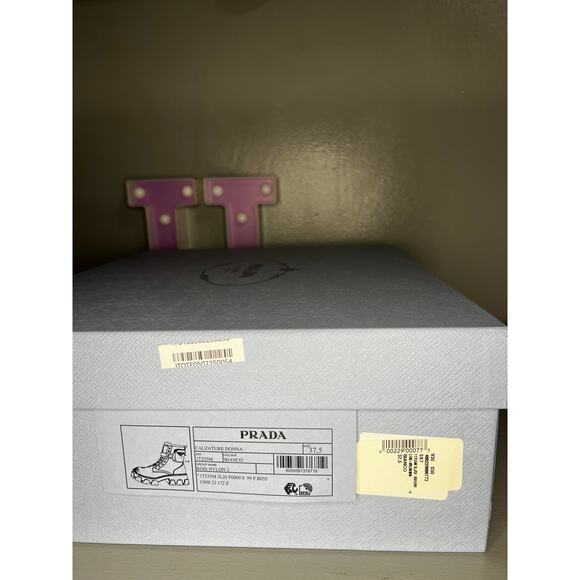 PRADA
Monolith Leather & Nylon Lug-Sole Combat Boots Sz 37.5 - Picture 12 of 12